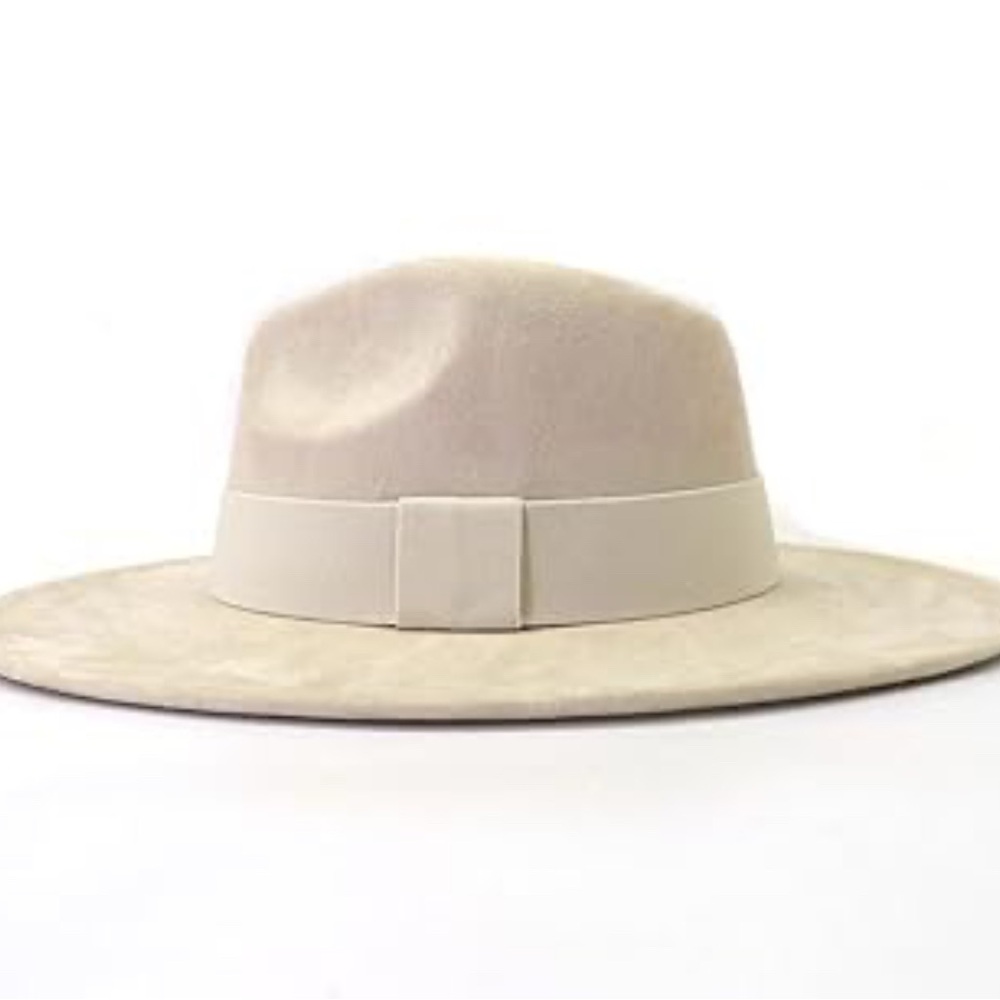 Stylish Cream Wide-Brim Hat
